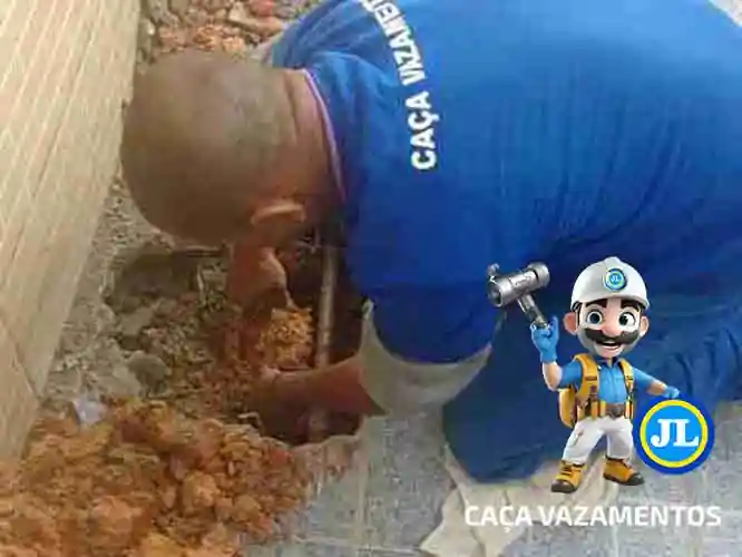 Serviço de caça vazamento de água Sabesp JL
