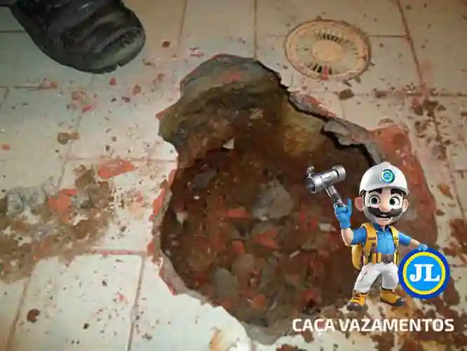 Identificação profissional de vazamento de água
