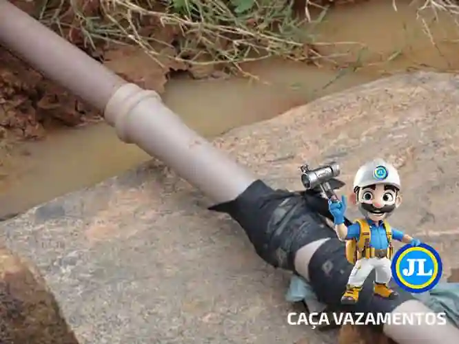 Identificação profissional de vazamento de água JL